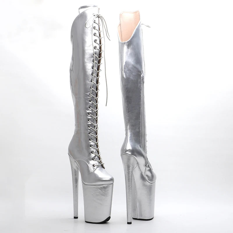 23CM/9inches Pole dancing shoes High Heel platform Boots closed toe Pole Dance boots