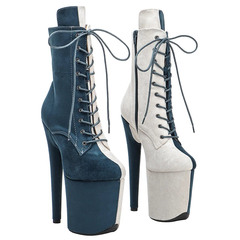 20CM/8inches ankle boots y exotic Pole dancing shoes High Heel platform Pole Dance boot