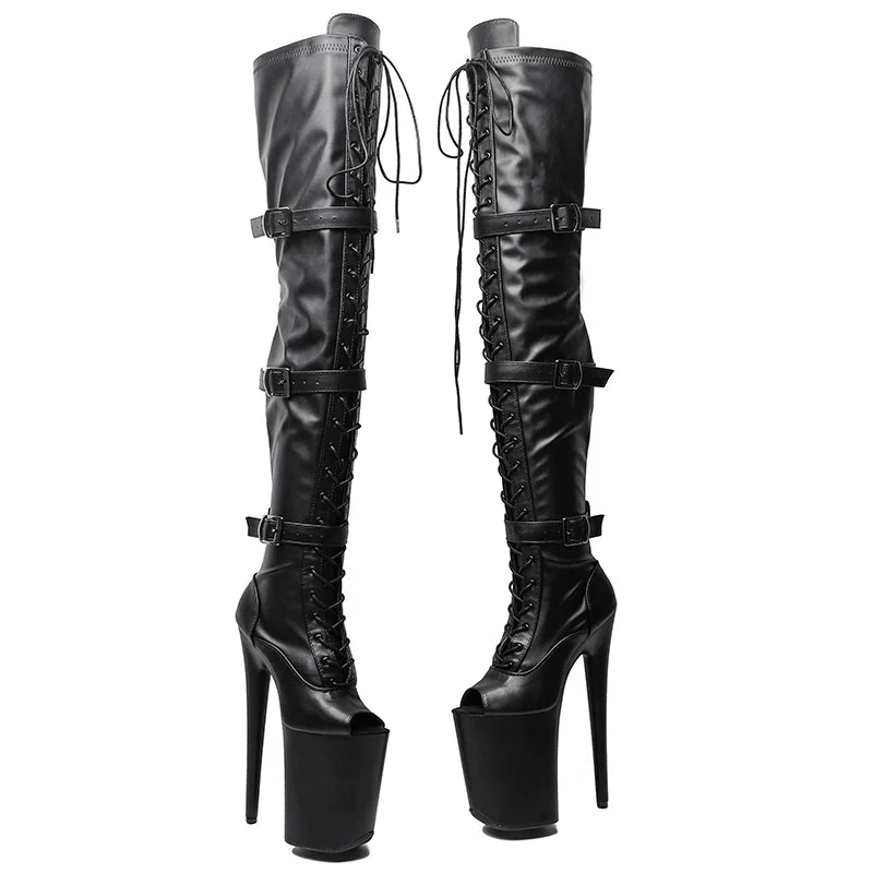 23CM/9inches Matte Upper Women New Design y Extreme High Heel Lap Dancing Stripper Shoes Platform boot 5K