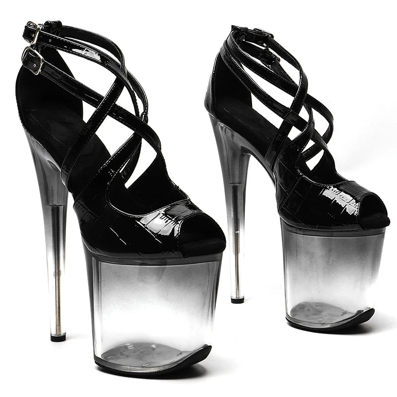 20cm/8inches PU upper high heel sandals y model shoes pole dance shoes