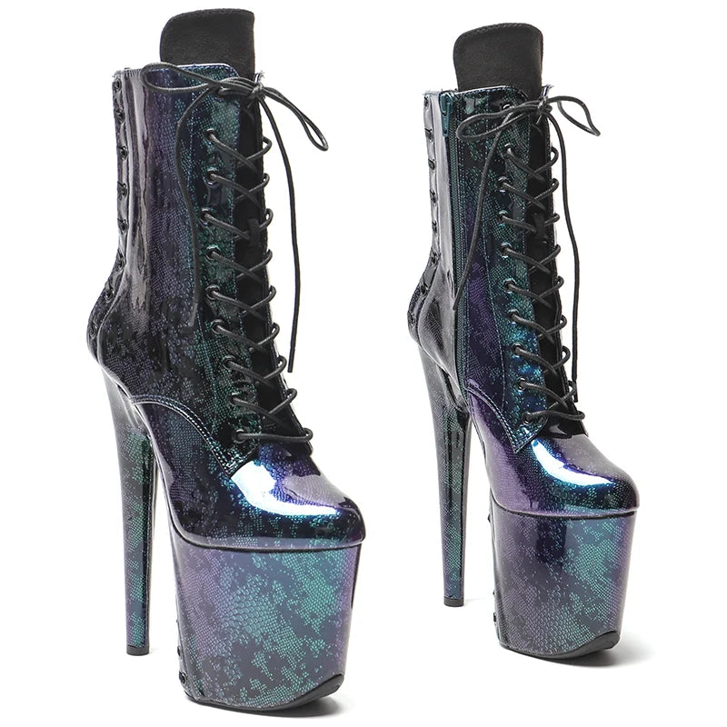 20CM/8Inch PU Upper Women's Platform party High Heels Shoes Pole Dancing boot