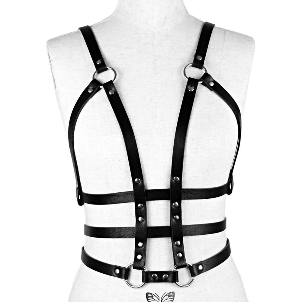 Fashion Harness belt Harness Corset Leather Lingerie Lingerie Body Harness Clothing Gothic Suspenders for Women