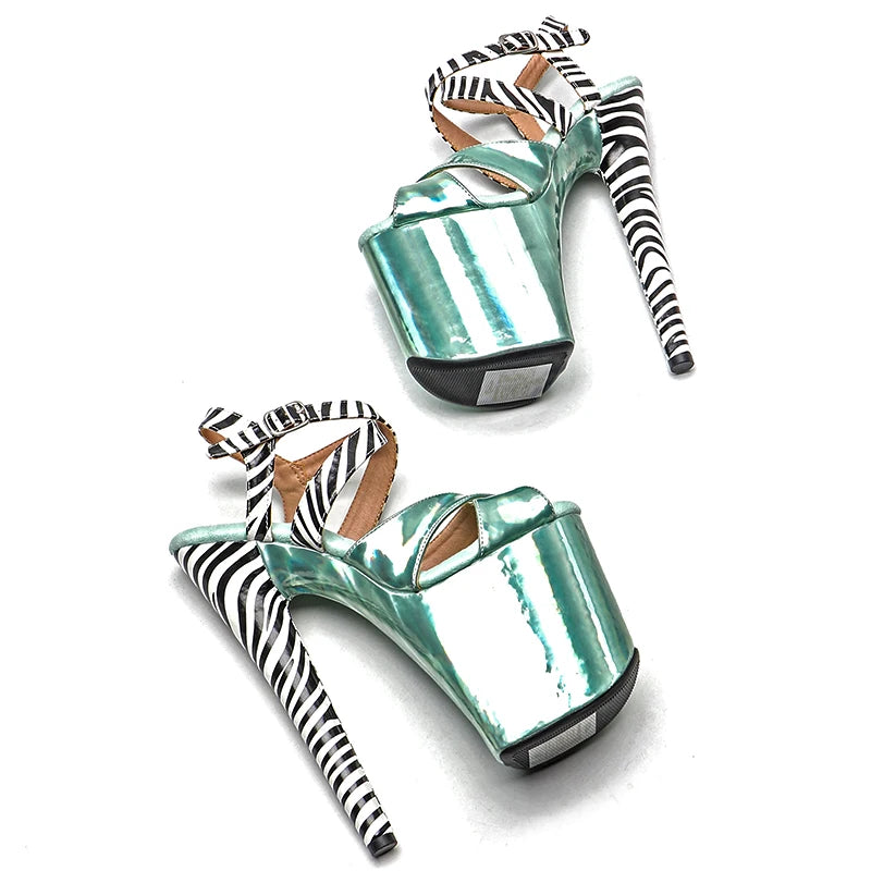 20cm/ 8inches PU upper New Club Party Women Shoes pole dance sandals