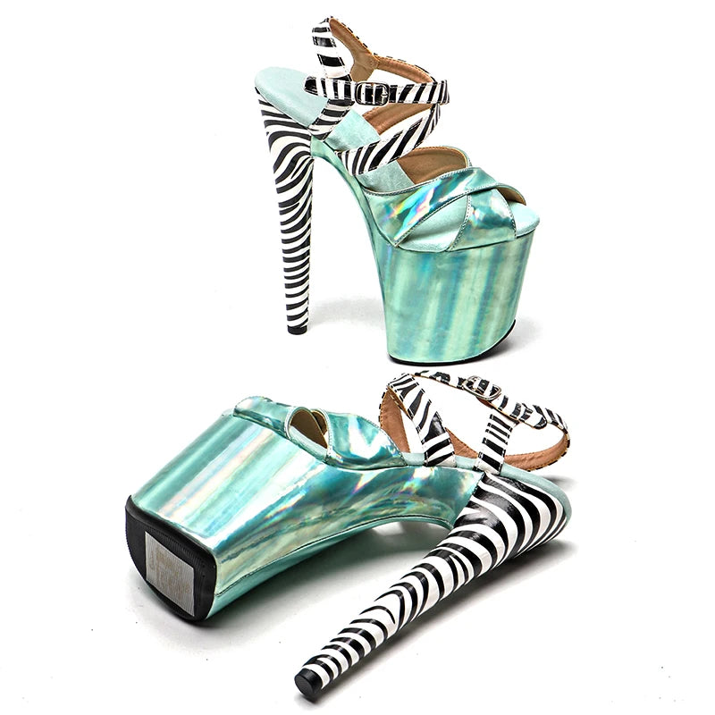 20cm/ 8inches PU upper New Club Party Women Shoes pole dance sandals