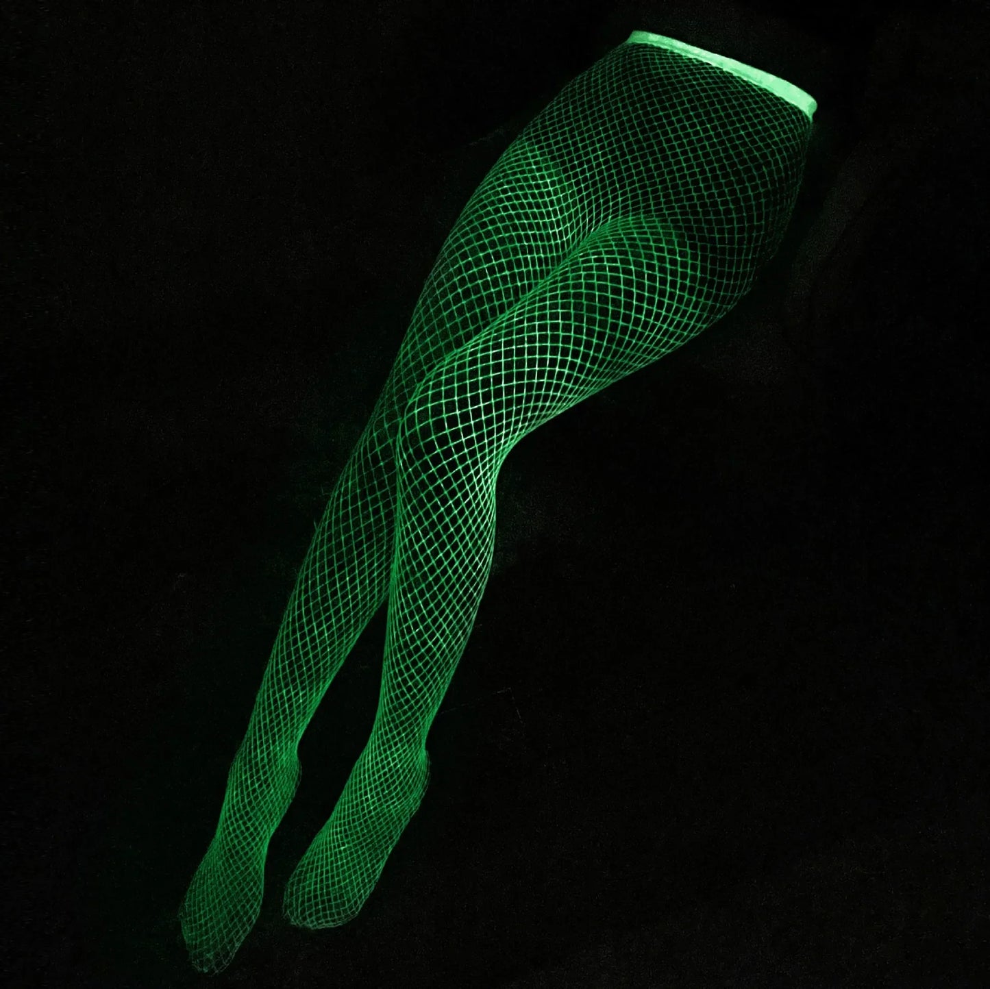 Glow in The Dark Fishnet Bodysuit Women Lingerie Open Crotch Bodystockings Party Club Luminous Clothes