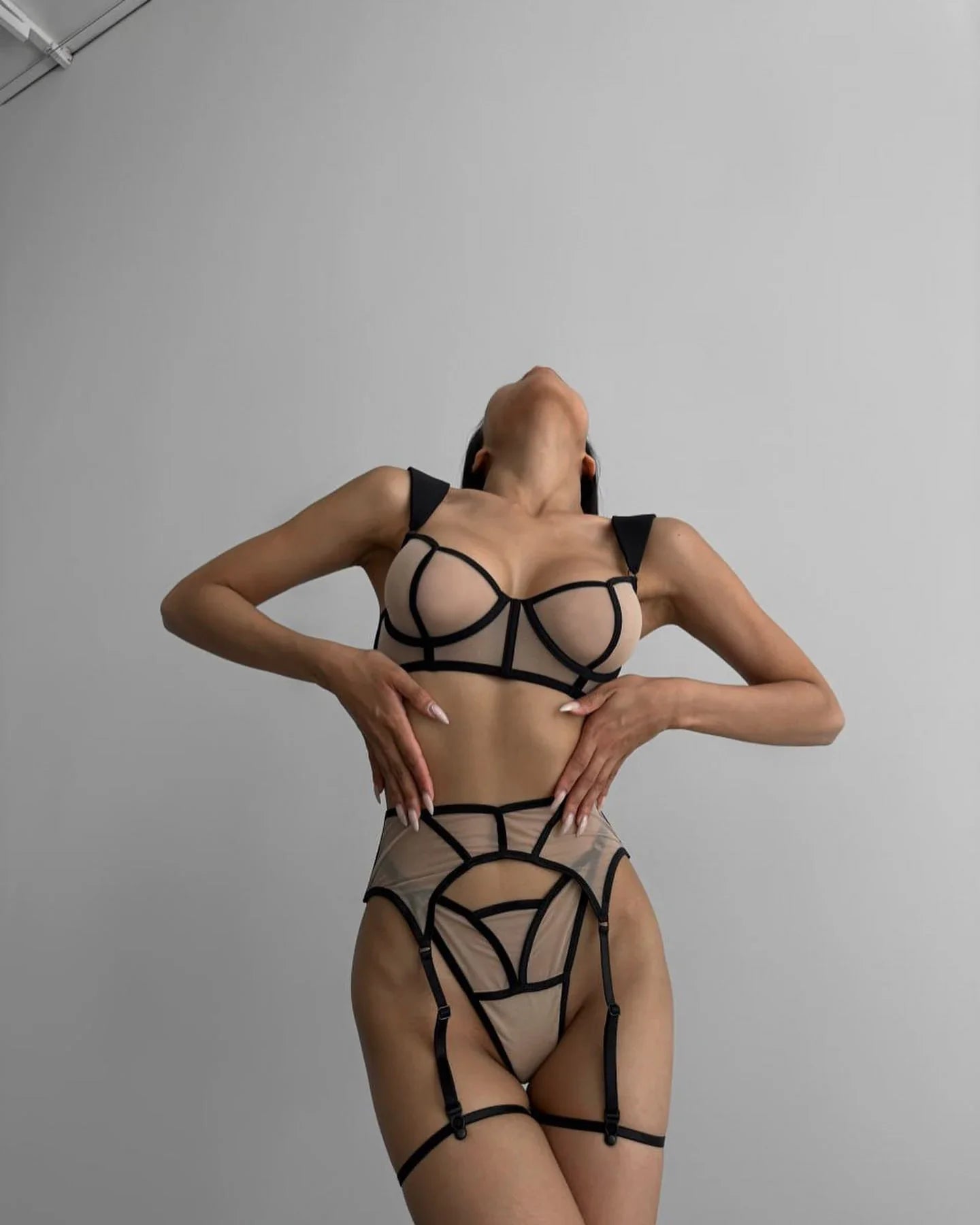 Ellolace Erotic Outfits Naked Lingerie Sexy Costume Body Color Skin Sexy Fantasy Women Uncensored Transparent French Underwear