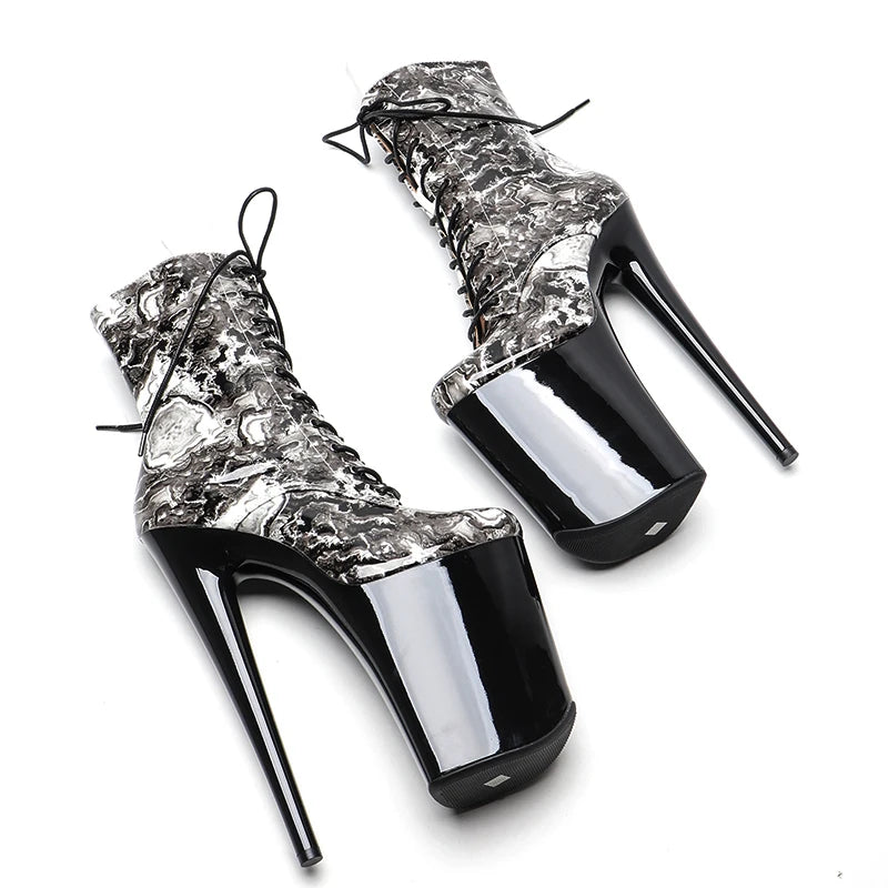 23CM/9inches Shiny PU Fashion Trends y Exotic Pole Dancing Platform Pole Dance Boots