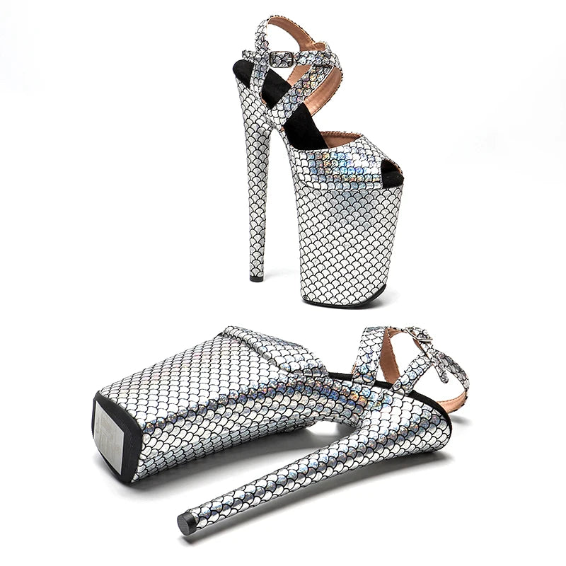 23CM/9inches PVC upper Platform y High Heels Sandals Models Catwalk Show Pole Dance shoes 1B