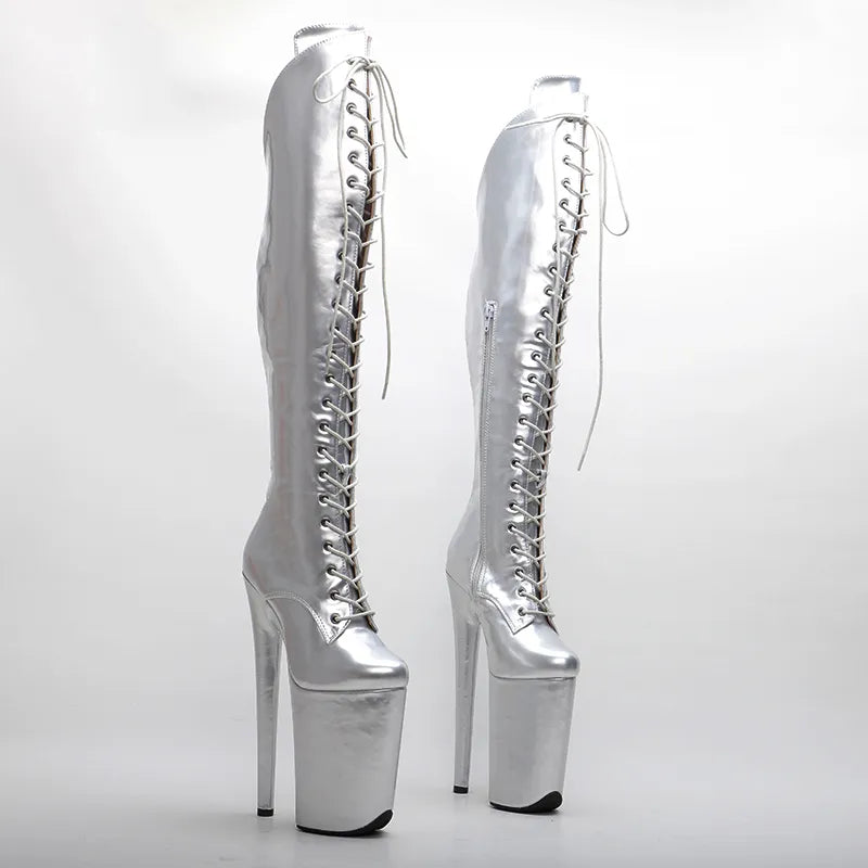23CM/9inches Pole dancing shoes High Heel platform Boots closed toe Pole Dance boots