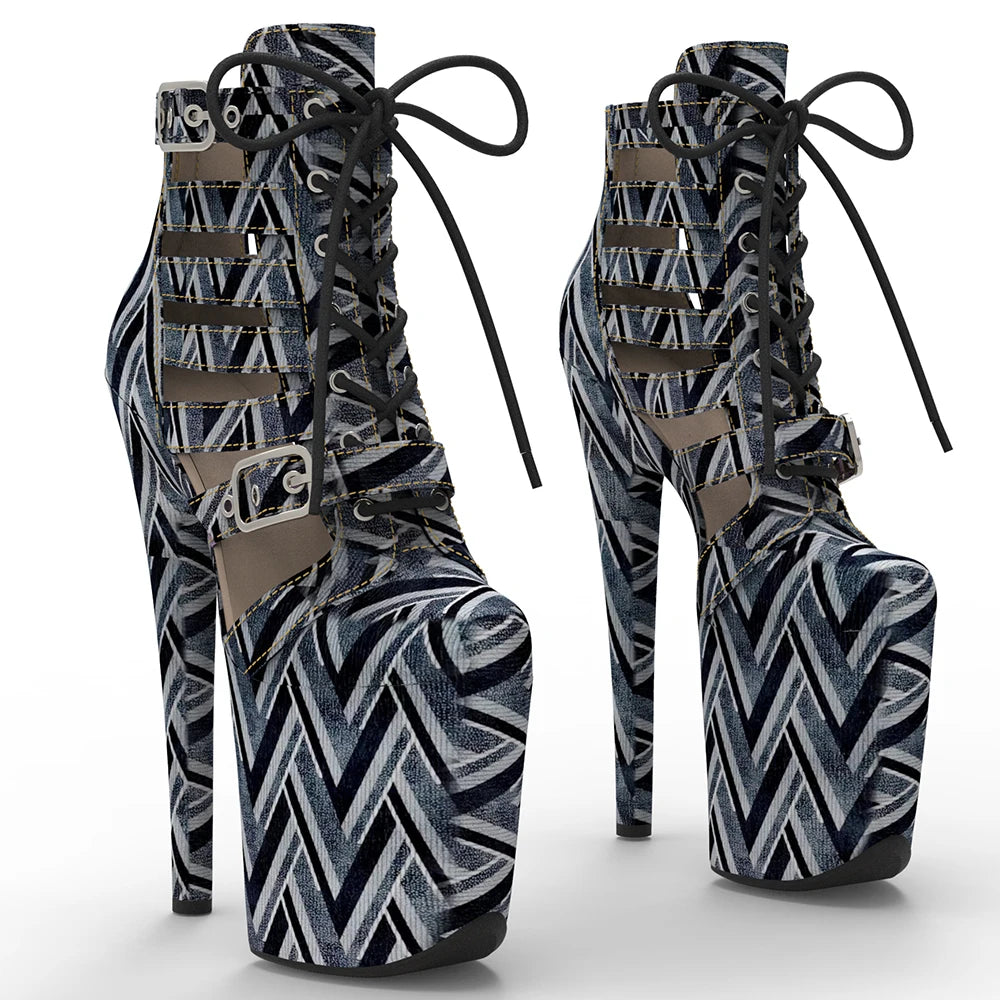 20CM/8inches colorful PU Upper Fashion trend platform Pole Dance boot