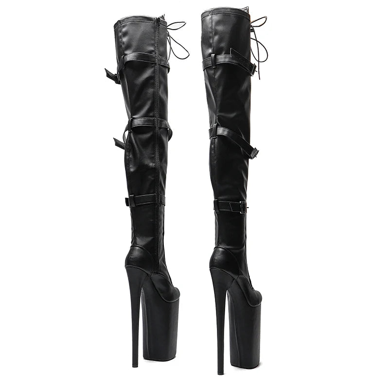 26CM/10inches Matte PU y exotic High Heel platform party shoes Pole Dance boot
