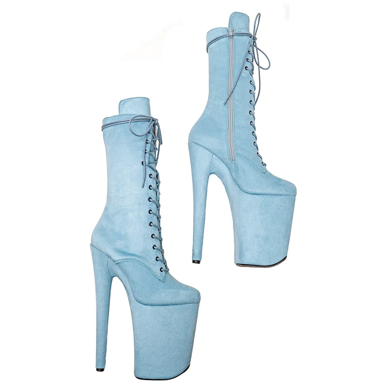 23CM/9inches Suede Pole dance shoes High Heels Pole Dance boot