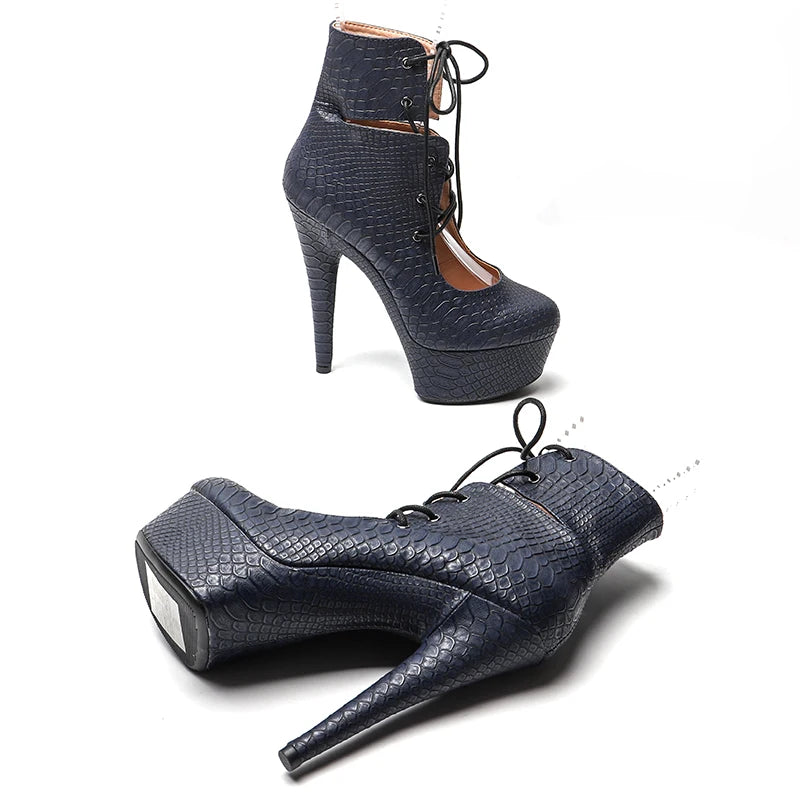 15CM/6Inch Ankle Boots y Stripper Shoes Women Pole Dance Models Catwalk Show High Heels 2B