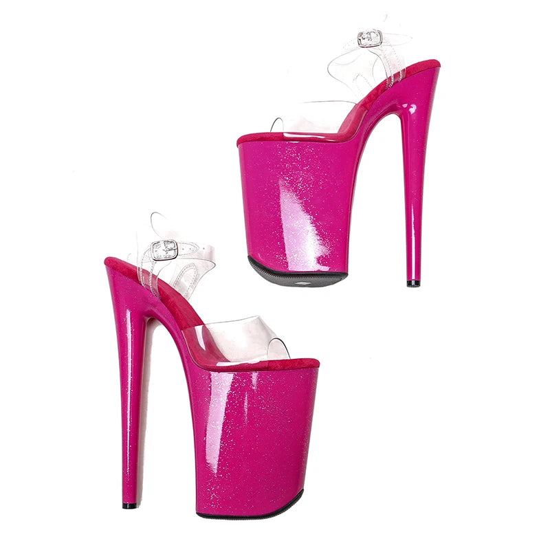 23CM/9inches PVC upper Platform y High Heels Sandals Pole Dance shoes