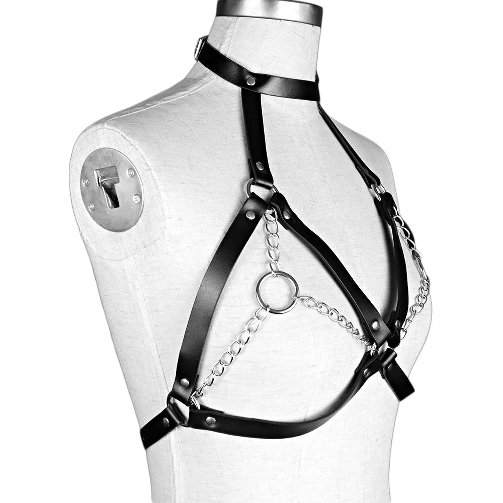 Women Harness Belt Star Shaped Harness Corset Leather Lingerie Body Harness Lingerie Goth Clothing
