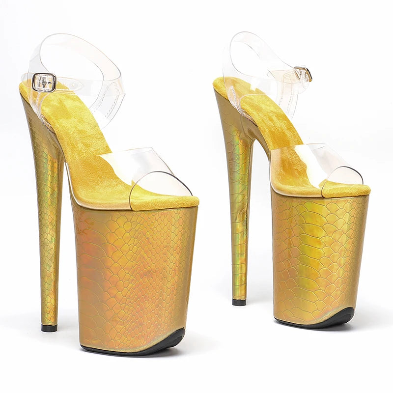 23CM/9inches PVC upper Platform y High Heels Sandals Models Catwalk Show Pole Dance shoes 1B