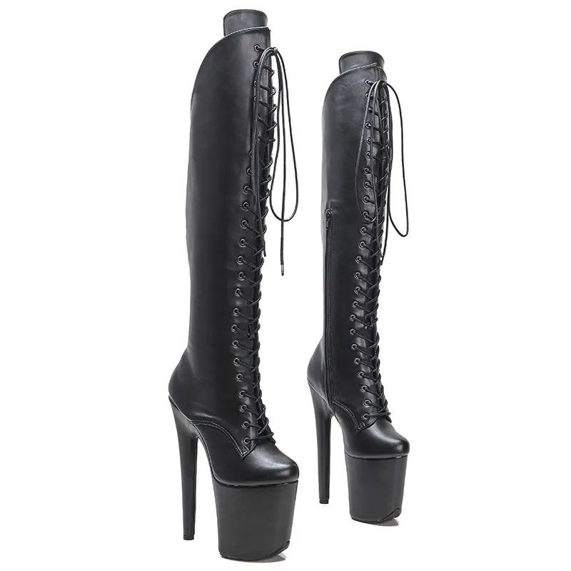 20CM/8inches Matte PU upper Pole dancing shoes High Heel platform shoes Pole Dance shoes