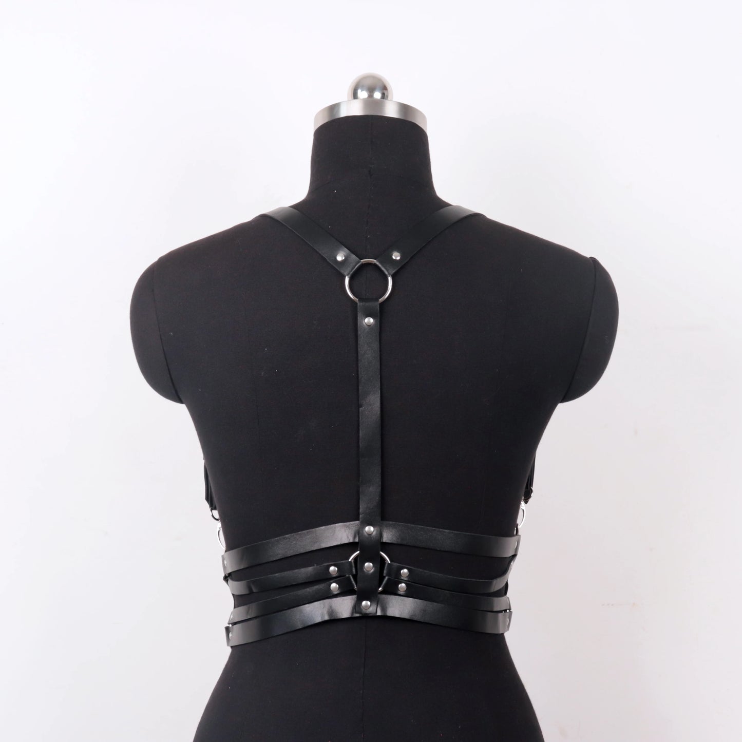 Goth PU Leather Harness Top Women Punk Belt Chest Corset Harness Garter Body Cage Gothic Suspender Festival Accessories