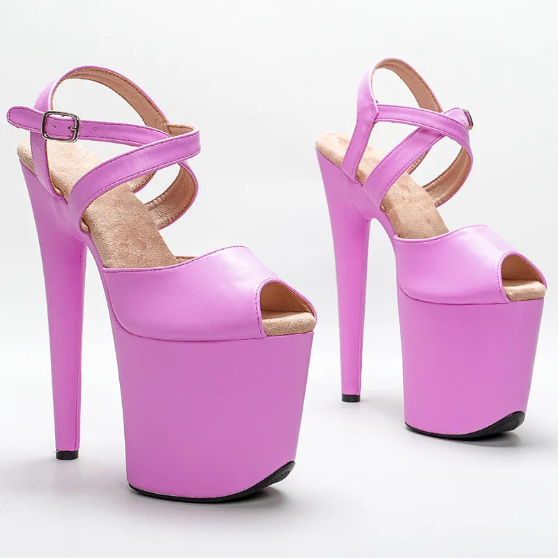 8Inch/20cm PU Upper Platform Sandals party High Heels Shoes Pole Dancing Shoes