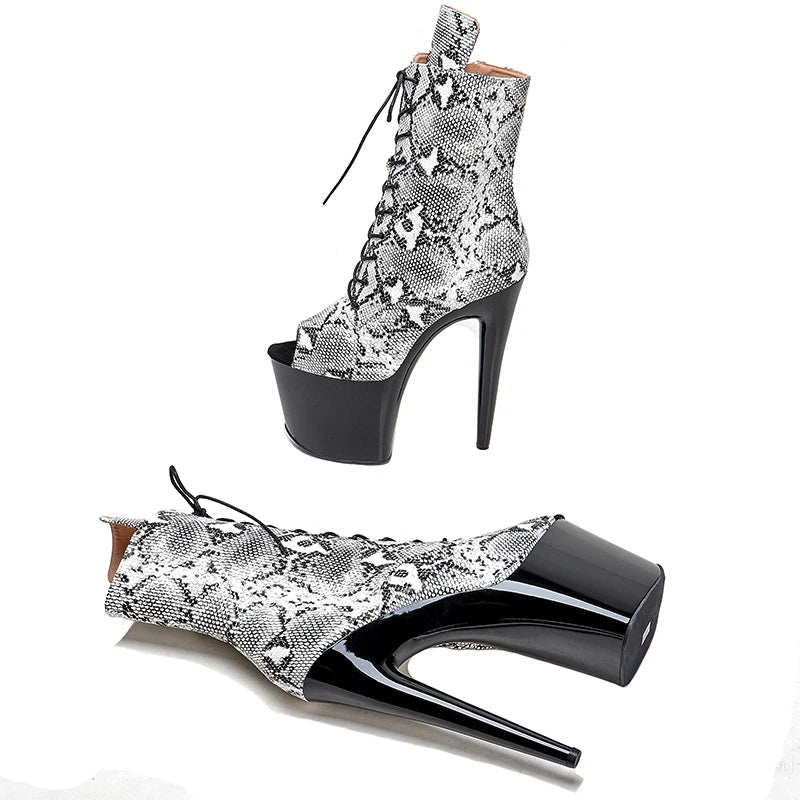 20CM/8Inch Women's Platform disco party High Heels Shoes Pole Dance boot