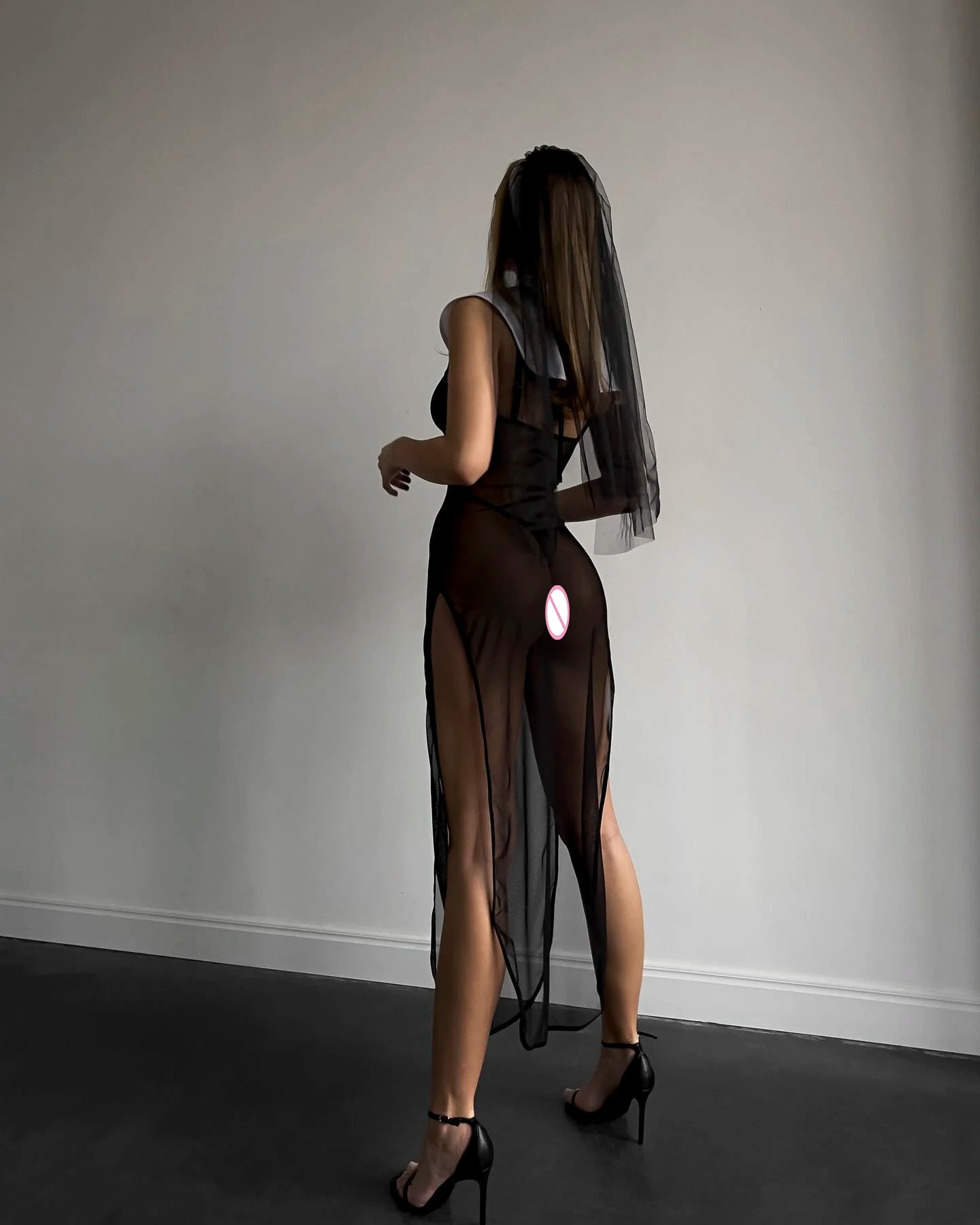 Sister Cosplay Sheer Lace Dress Nun Fantasy s Desire Hot Girl Tulle Lingerie See Through Suit