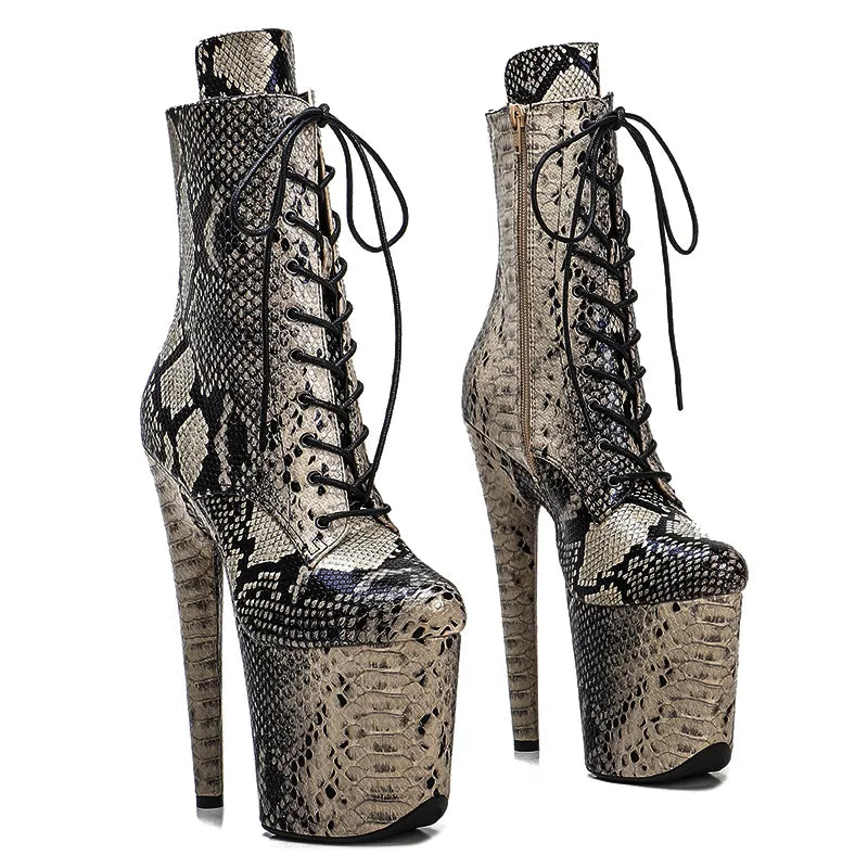 20CM/8inches Pole dancing shoes Nightclub Stage High Heel Bottom Boots women High Heel platform boot 3B