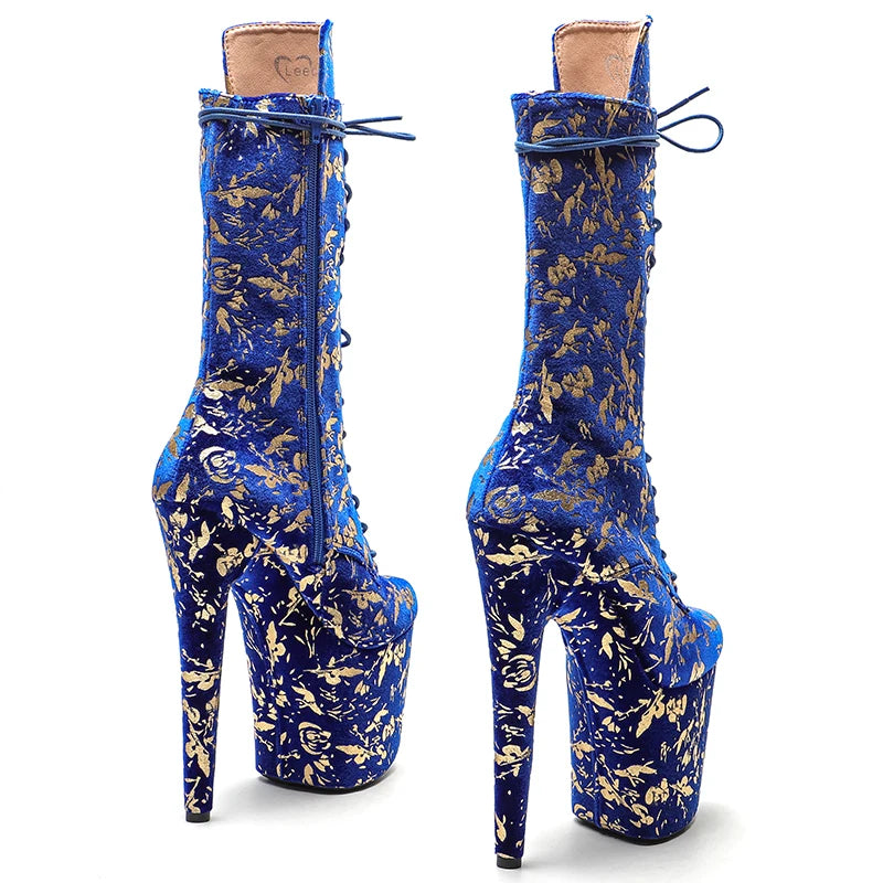 20CM/8Inch Women's Platform Boot disco party High Heels Shoes Pole Dance boot Models show off boots 4B