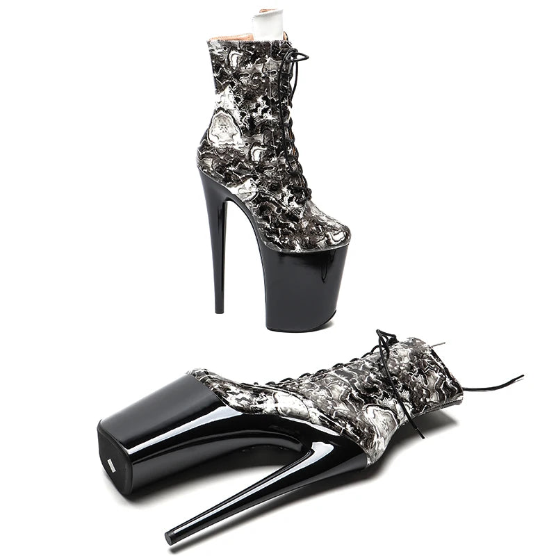23CM/9inches Shiny PU Fashion Trends y Exotic Pole Dancing Platform Pole Dance Boots