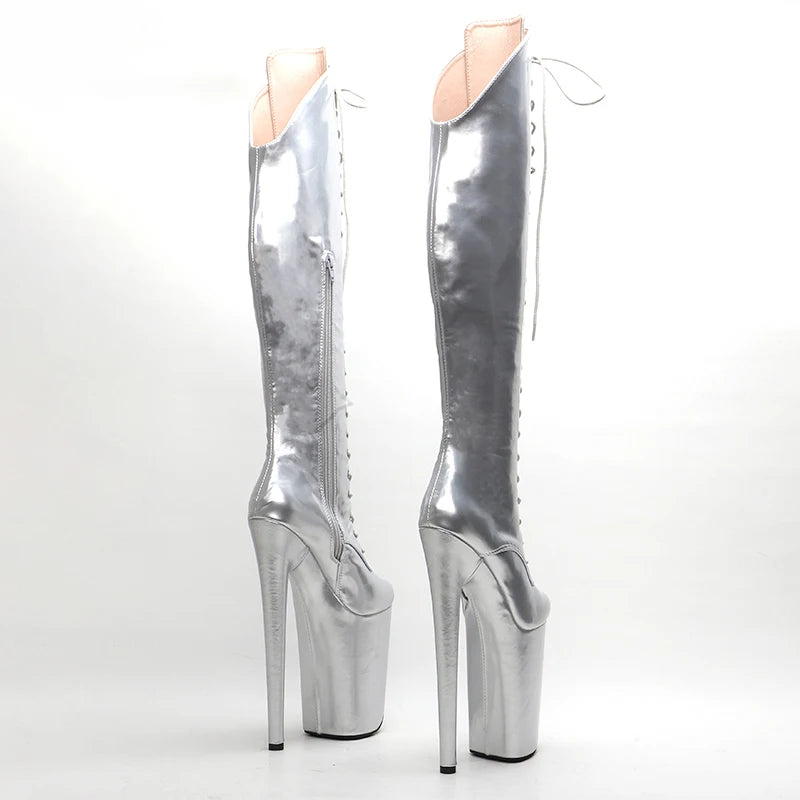 23CM/9inches Pole dancing shoes High Heel platform Boots closed toe Pole Dance boots