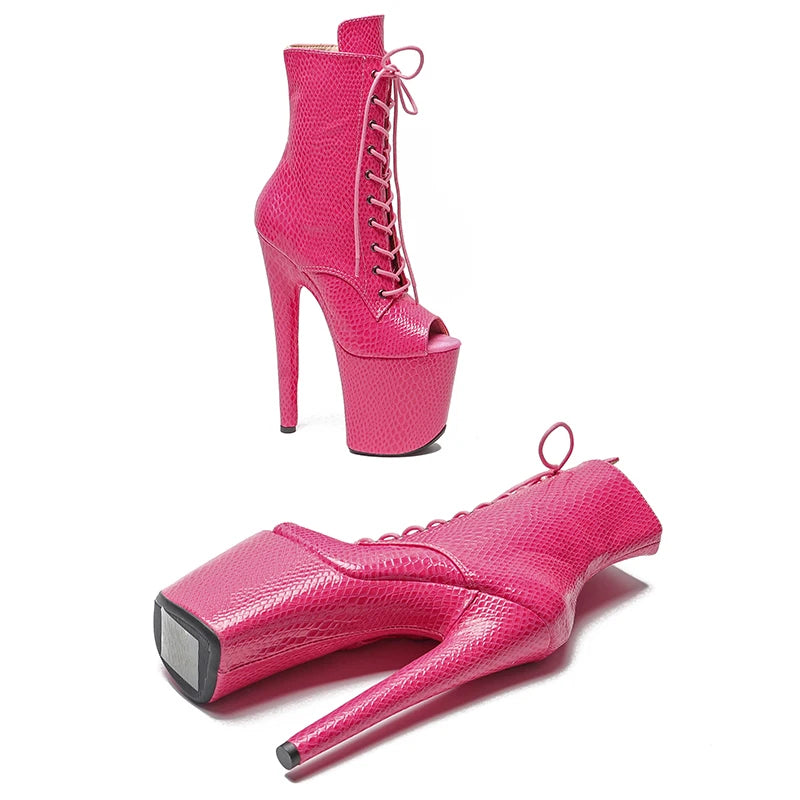20CM/8inches Women New Design y Extreme High Heel platform boot Pole Dance boot fastion shoes 3B