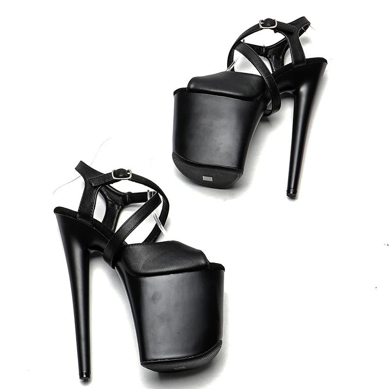 20cm/8inches matte upper Women Shoes y Sandals Platform Shoe High Heels Party Club Stripper Steel Tube Dancing 1K