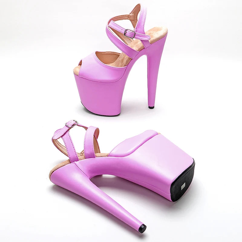 8Inch/20cm PU Upper Platform Sandals party High Heels Shoes Pole Dancing Shoes