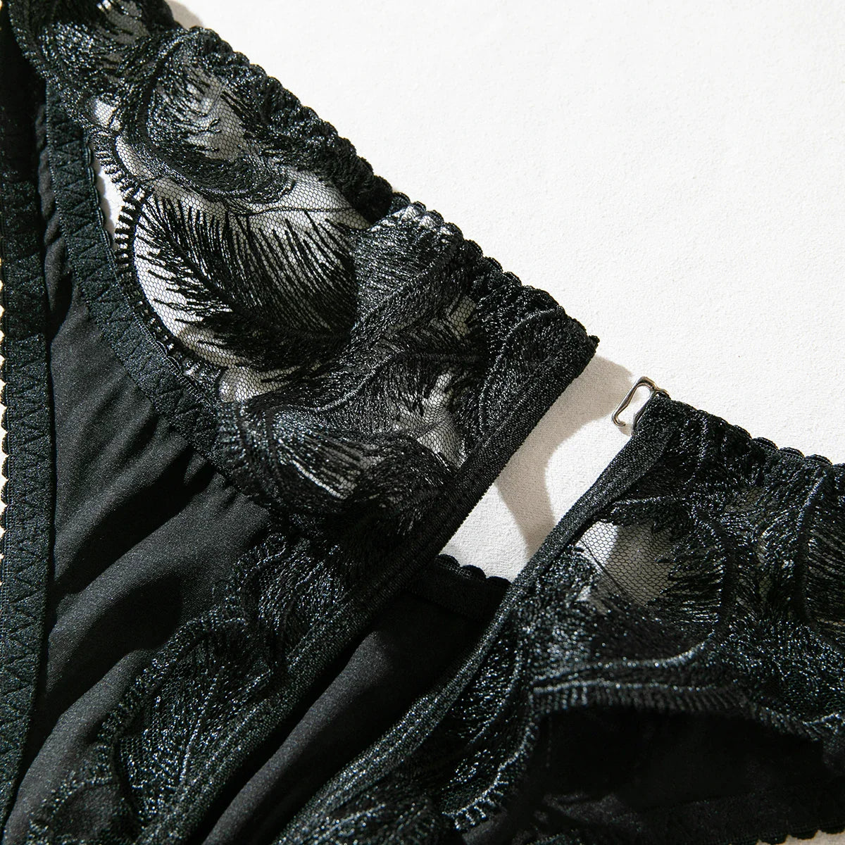 Ellolace Fantasy Lingerie Peekaboo Bra Fancy Lace Intimate Crotchless Panties Sissy Seductive Underwear Long Gloves Onlyfans