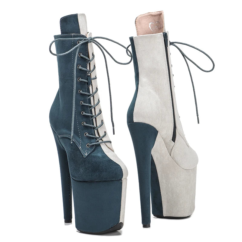 20CM/8inches ankle boots y exotic Pole dancing shoes High Heel platform Pole Dance boot