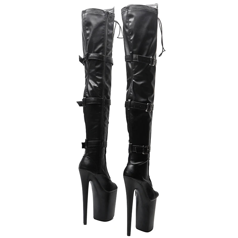 23CM/9inches Matte Upper Women New Design y Extreme High Heel Lap Dancing Stripper Shoes Platform boot 5K