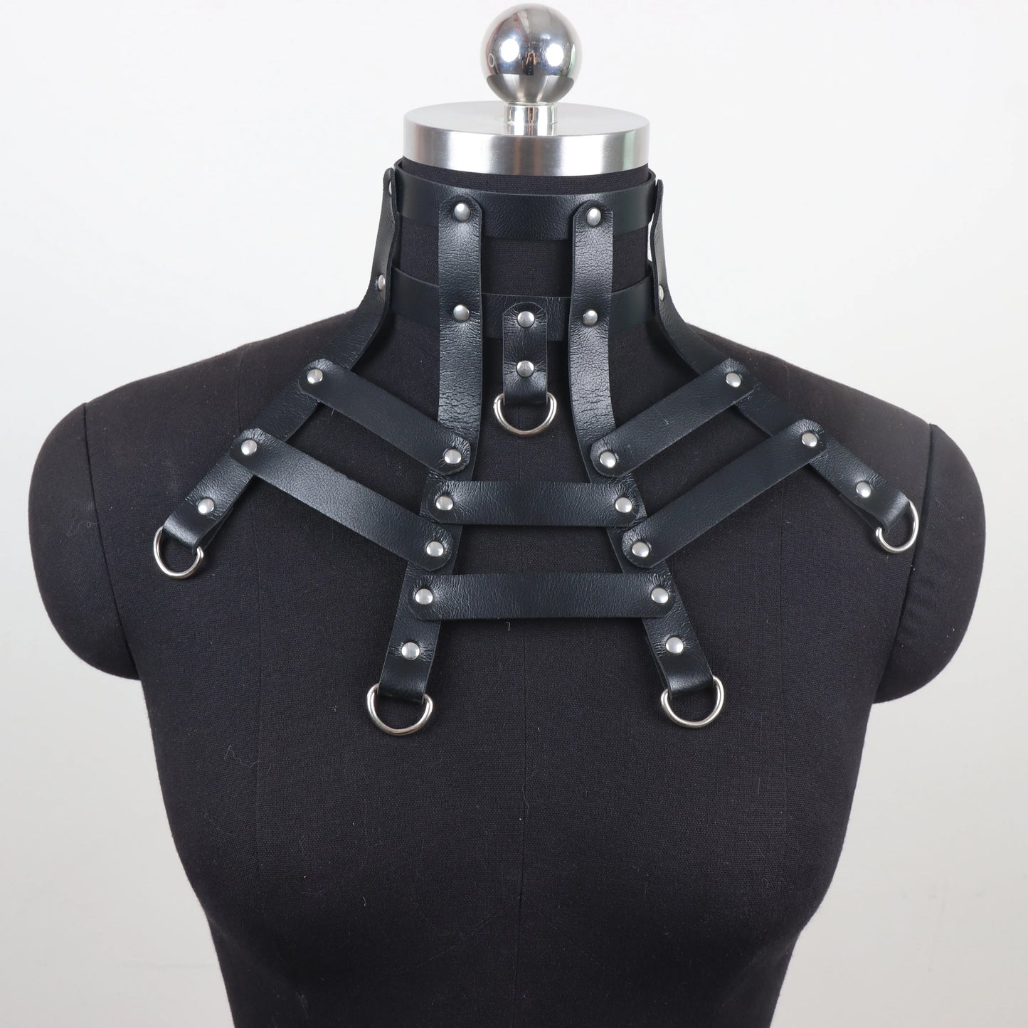 Black Rivet Exaggerated Chockers Necklace Charm Designed Collar Girls Cosplay Party Jewelry Goth Punk Hollween Accessories