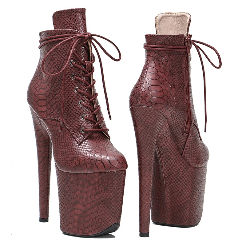 20CM/8inches Snake Upper Pole dance shoes High Heels Pole Dance boot