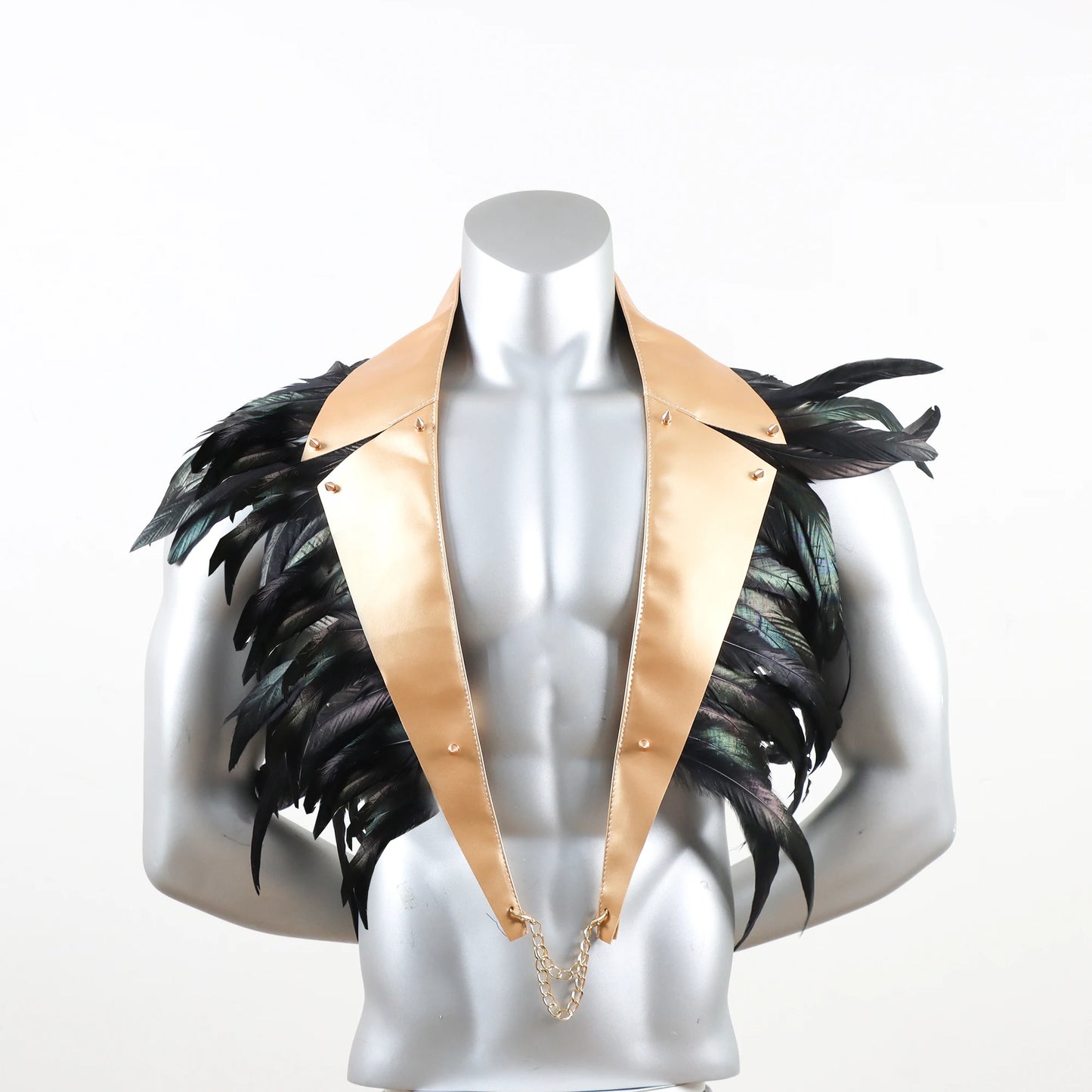 Sexy Shoulder Harness Strap Men Leather Body Cage Chest Harness Belt Strap Puppy Lingerie Night Club Stage