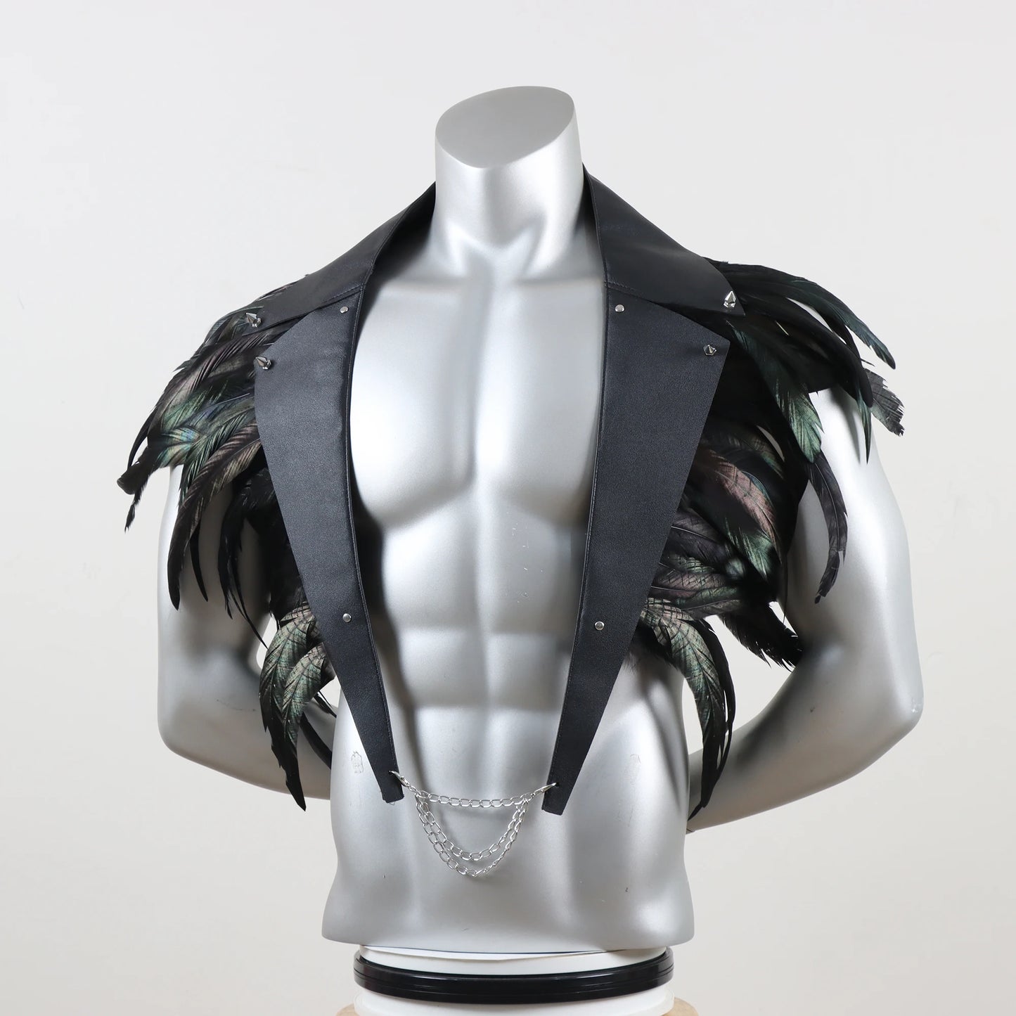Sexy Shoulder Harness Strap Men Leather Body Cage Chest Harness Belt Strap Puppy Lingerie Night Club Stage
