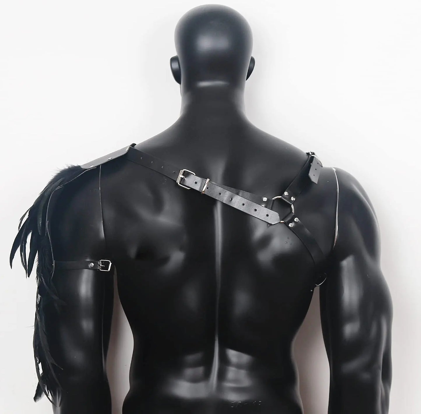 Medieval Leathers Costume Armour Halloween Cosplay Armors Shoulder Armour Feather Double Shoulder Guard Harness