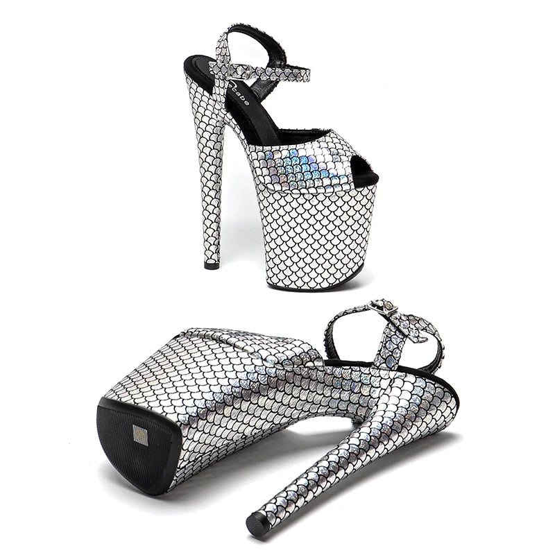 New materials covered heels Women's Platform Sandals Pole Dancing Shoes 8 Inch High Heels Shoes ladies shoes