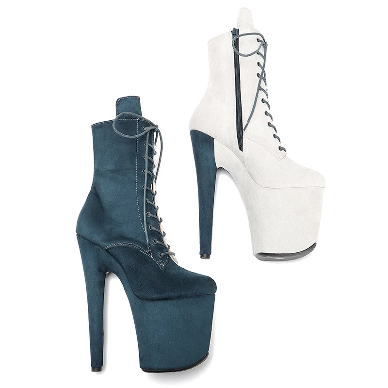 20CM/8inches ankle boots y exotic Pole dancing shoes High Heel platform Pole Dance boot