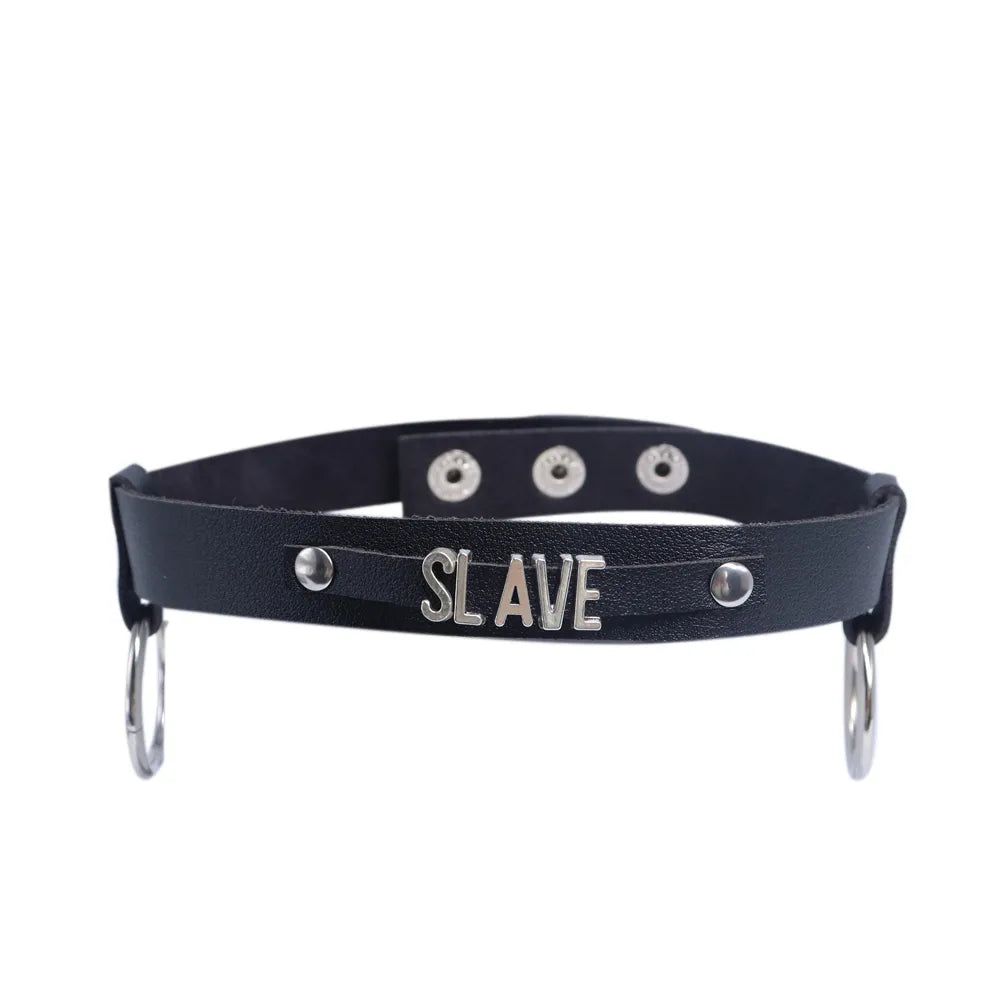 Black Goth Choker Necklace For Women Punk Spike Rivet Round Heart Bell Belt Necklaces Collar Cosplay Chocker Gothic Accessories