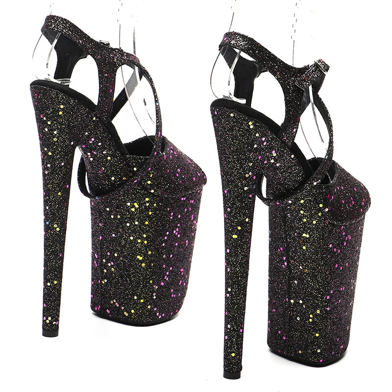 23CM / 9inches Glitter fashion Platform High Heels Sandals Pole Dance shoes