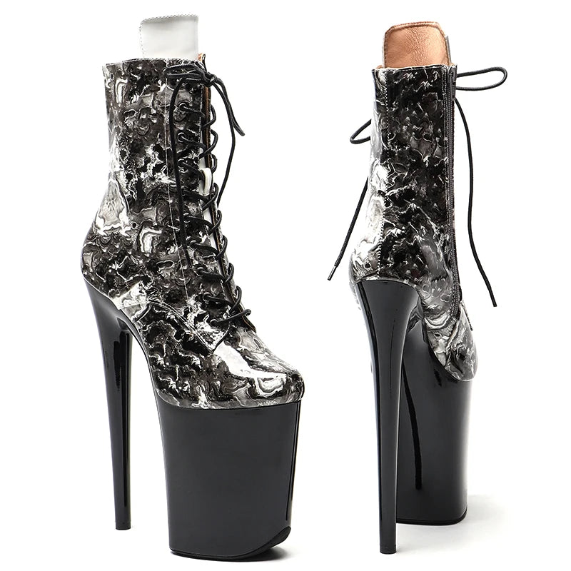 23CM/9inches Shiny PU Fashion Trends y Exotic Pole Dancing Platform Pole Dance Boots