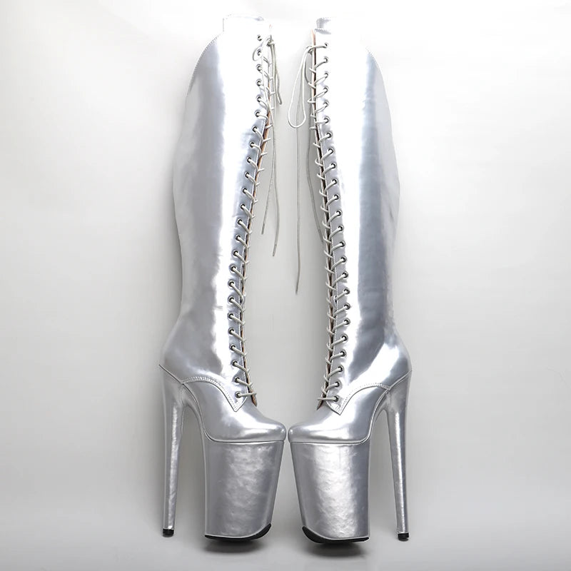 23CM/9inches Pole dancing shoes High Heel platform Boots closed toe Pole Dance boots