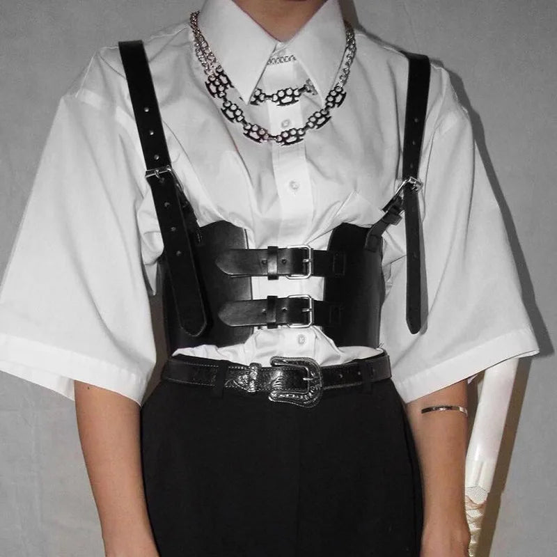 Y2k Jeans Functional Punk Style Strap Belt Women's Casual Belt Tank Top JK Shirt Strap Decoration Waist Cover Accessories