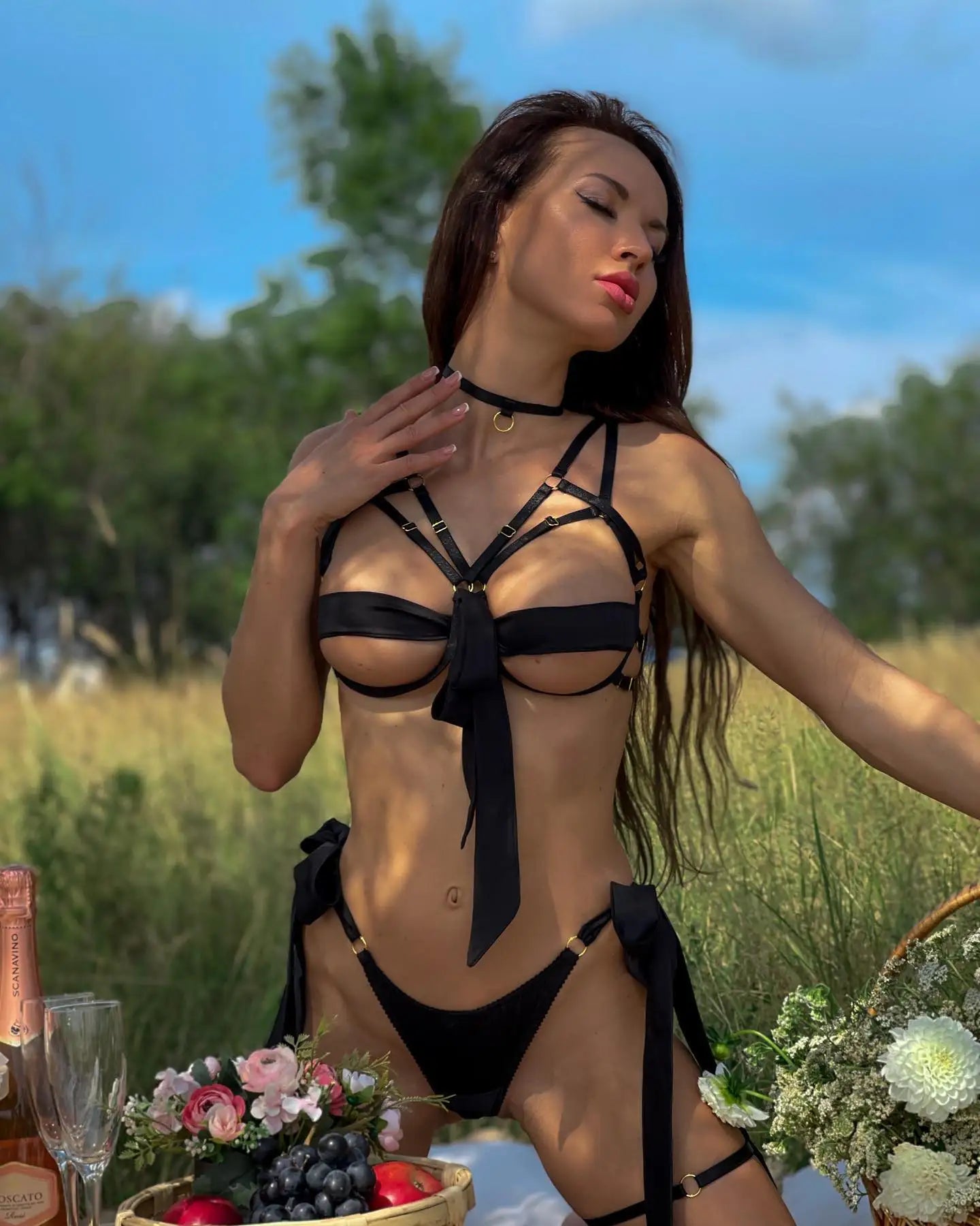 Bowknot Lingerie Sensual Open Bra y Outfits Exotic Sets Delicate Intimate Goods Uncensored