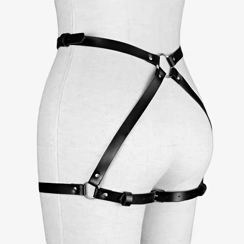 Sexy Harness Women Leather Leg Garter Sword Belts Gothic ocks Harness Handcuffs y Body Set