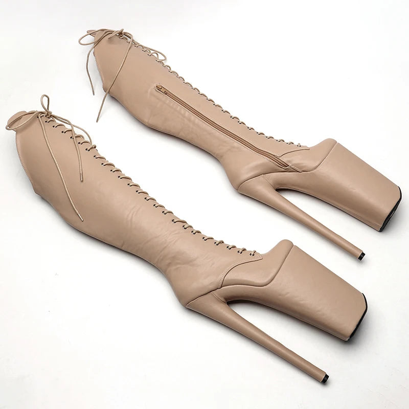 26CM/10inches Matte PU y exotic High Heel platform party shoes Pole Dance boot